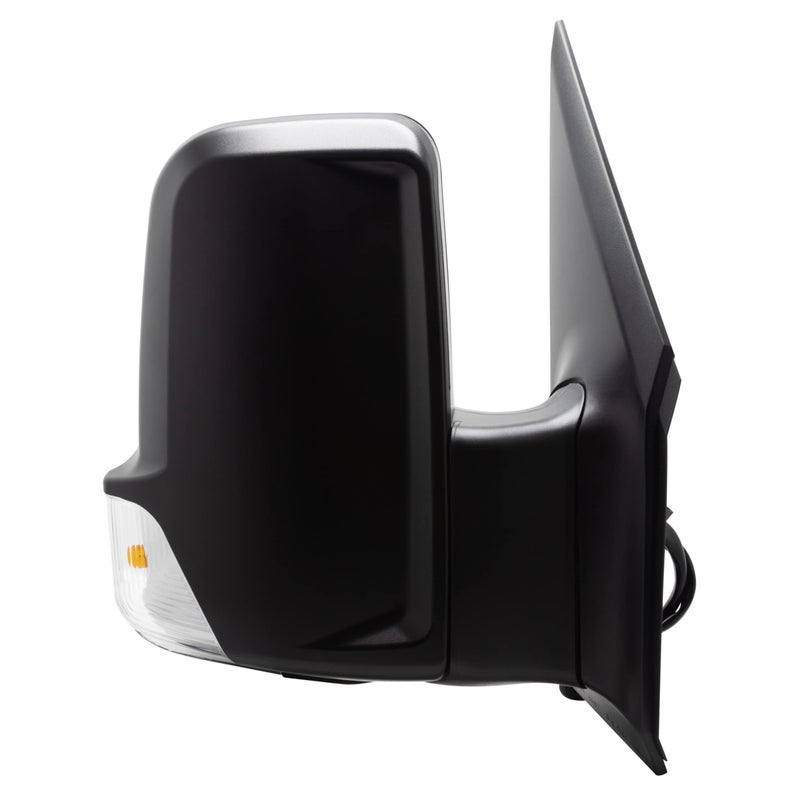 Spieg Passenger Side Mirror for 2008-2018 Mercedes Sprinter Power Adjustment Heated Glass Turn Signal Light Textured Black 6 Pins Right MB1321114 - Image 1